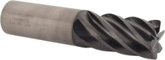 Kennametal - 1", 6 Flute, Single End, Solid Carbide, 1/4" Corner Radius End Mill - 4-1/2" OAL, 38° Helix, Right Hand Flute, 1-3/4" LOC, Right Hand Cut - Makers Industrial Supply