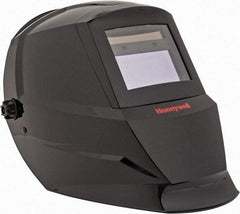 Honeywell - 110mm Window Width x 90mm Window Height, 9 to 13 Shade Auto-Darkening Lens, Fixed Front Welding Helmet - Black Nylon Clear/Green Lens - Makers Industrial Supply