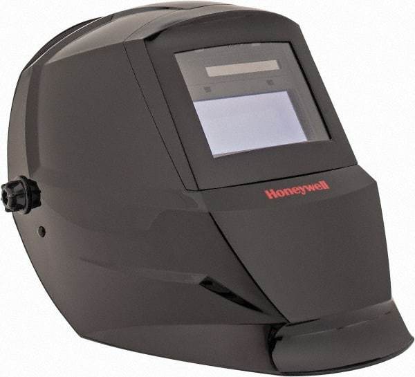 Honeywell - 110mm Window Width x 90mm Window Height, 10 Shade Auto-Darkening Lens, Fixed Front Welding Helmet - Black Nylon Clear/Green Lens - Makers Industrial Supply