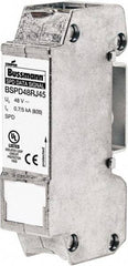 Cooper Bussmann - 1 Pole, 1 Phase, 76.91mm Long x 19mm Wide x 36.15mm Deep, Hardwired Surge Protector - DIN Rail Mount, 48 V, 34 VDC, 48 VAC Operating Voltage, 10 kA Surge Protection - Makers Industrial Supply