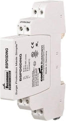 Cooper Bussmann - 4 Pole, 1 Phase, 90mm Long x 12mm Wide x 71.99mm Deep, Hardwired Surge Protector - DIN Rail Mount, 24 V, 23.30 VAC, 33 VDC Operating Voltage, 20 kA Surge Protection - Makers Industrial Supply