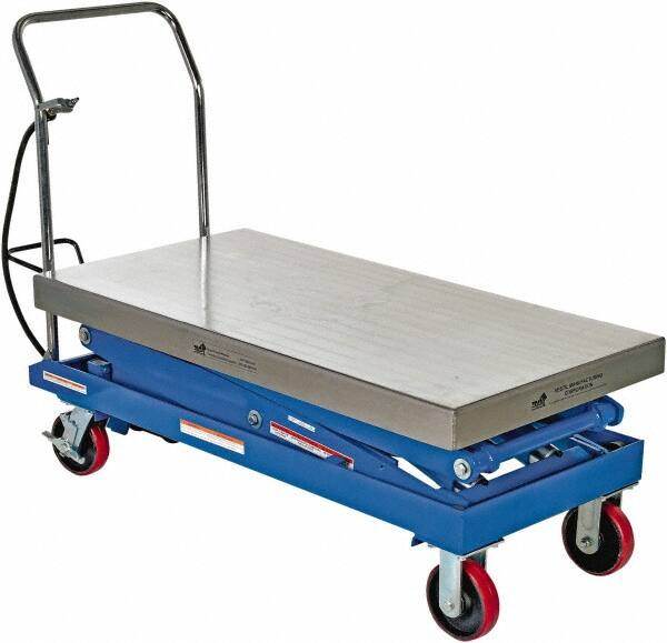 Vestil - 1,500 Lb Capacity Manual Scissor Lift - 19-1/2" to 67" Lift Height, 47-1/4" Platform Length x 24" Platform Width - Makers Industrial Supply