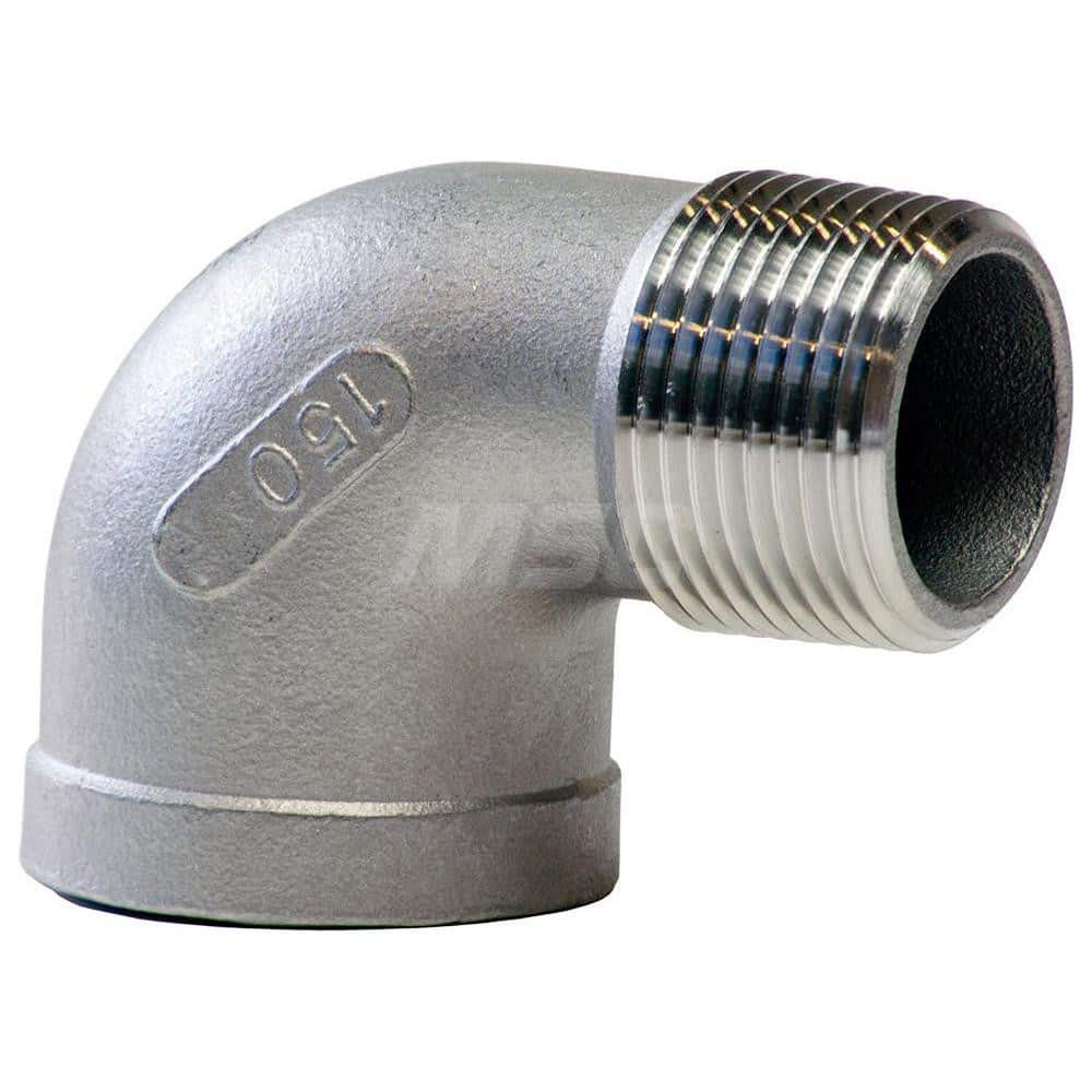 Pipe Street Elbow: 1/2″ Fitting, 304 Stainless Steel MNPT x FNPT, Threaded, 150 psi