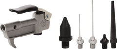 Value Collection - 6 Piece Aluminum Body Air Gun Kit - 1/4 NPT Inlet, 150 Max psi, Aluminum Hose - Makers Industrial Supply