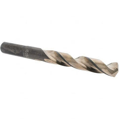 Made in USA - 13/32" High Speed Steel, 135° Point, Round with Flats Shank Maintenance Drill Bit - Makers Industrial Supply