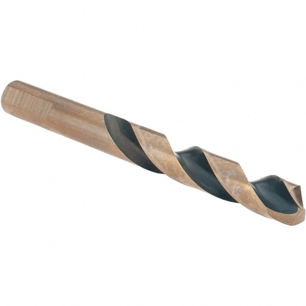 Made in USA - 13/32" High Speed Steel, 135° Point, Round with Flats Shank Maintenance Drill Bit - Makers Industrial Supply