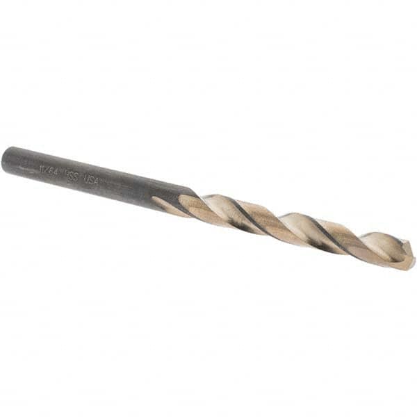 Made in USA - 11/64" High Speed Steel, 135° Point, Straight Shank Maintenance Drill Bit - Makers Industrial Supply