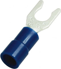 Value Collection - #8 Stud, 16 to 14 AWG Compatible, Partially Insulated, Locking Fork Terminal - Makers Industrial Supply