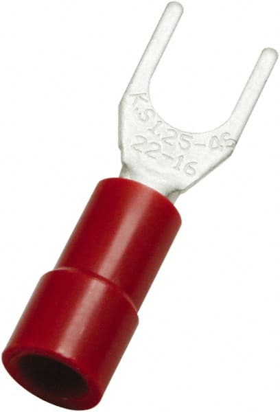 Value Collection - #6 Stud, 22 to 16 AWG Compatible, Partially Insulated, Standard Fork Terminal - Makers Industrial Supply