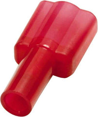 Value Collection - 22 to 16 AWG, Nylon, Fully Insulated, Male Wire Disconnect - 1/4" Wide Tab, Red - Makers Industrial Supply