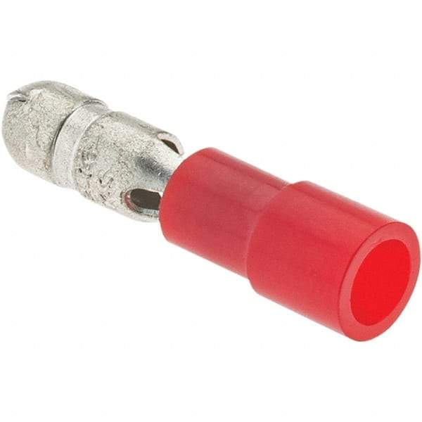 Value Collection - 22 to 16 AWG Bullet Connector - 0.177" Bullet Diam, Red PMMA Polymethyl methacrylate Insulation - Makers Industrial Supply