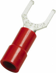 Value Collection - #6 Stud, 22 to 16 AWG Compatible, Partially Insulated, Flanged Fork Terminal - Makers Industrial Supply