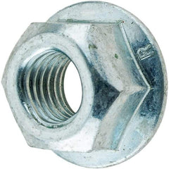 Value Collection - M8x1.25, 17mm Flange Diam, 13mm Across Flats, Flange Nut - Grade Grade 9 Steel, Zinc Finish - Makers Industrial Supply