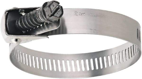 IDEAL TRIDON - SAE Size 188, 2 to 12-1/4" Diam, Stainless Steel Quick Release Worm Drive Clamp - 9/16" Wide, Material Grade 200/410, Series 58 - Makers Industrial Supply