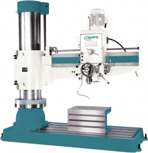 Clausing - 78.7" Swing, Geared Head Radial Arm Drill Press - 12 Speed, 7-1/2 hp, Three Phase - Makers Industrial Supply