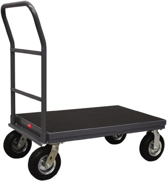 Jamco - 1,200 Lb Capacity Platform Truck - Steel Deck, 48" OAW, 12" Platform Height, Urethane Casters - Makers Industrial Supply