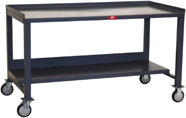 Jamco - Heavy Duty Use Workbench Mobile Work Bench - Steel, Gray, 72" Long x 36" Deep x 35" High - Makers Industrial Supply