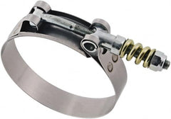 IDEAL TRIDON - 3-1/4 to 3-9/16" Hose, 3/4" Wide, T-Bolt Spring Loaded Clamp - Makers Industrial Supply