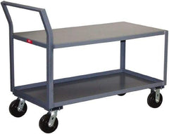 Jamco - 2,400 Lb Capacity, 24" Wide x 36" Long x 28" High Standard Utility Cart - 2 Shelf, Steel, Phenolic Casters - Makers Industrial Supply