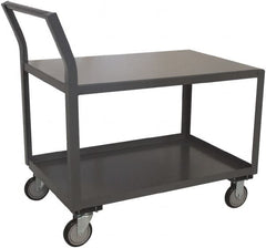 Jamco - 1,200 Lb Capacity, 24" Wide x 36" Long x 27" High Standard Utility Cart - 2 Shelf, Steel - Makers Industrial Supply