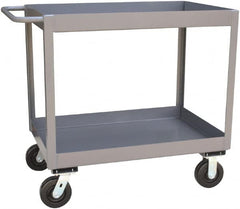 Jamco - 2,400 Lb Capacity, 24" Wide x 36" Long x 36" High Standard Utility Cart - 2 Shelf, Steel, Phenolic Casters - Makers Industrial Supply