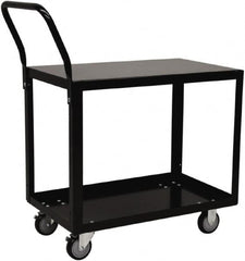 Jamco - 800 Lb Capacity, 24" Wide x 48" Long x 28" High Shelf Cart - 2 Shelf, Steel, 2 Rigid/2 Swivel Casters - Makers Industrial Supply