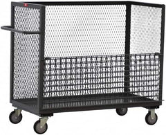 Jamco - 1,200 Lb Load Capacity, 37.5 Cu Ft, 1.39 Cu Yd, Steel 3-Sided Truck - 30" Wide x 60" Long x 44" High, Gray - Makers Industrial Supply