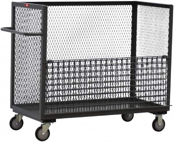 Jamco - 1,200 Lb Load Capacity, 24 Cu Ft, 0.89 Cu Yd, Steel 3-Sided Truck - 24" Wide x 48" Long x 44" High, Gray - Makers Industrial Supply