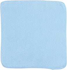 Rubbermaid - Dry Microfiber Wipes - 12" x 12" Sheet Size, Blue - Makers Industrial Supply