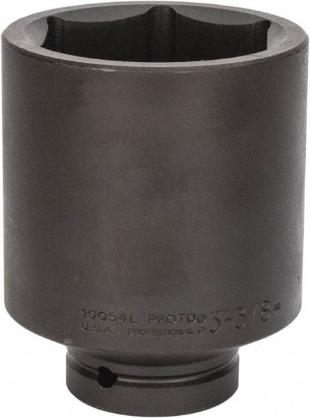 Proto - 1" Drive 3-3/8" Deep Impact Socket - 6 Points, 5-3/4" OAL - Makers Industrial Supply