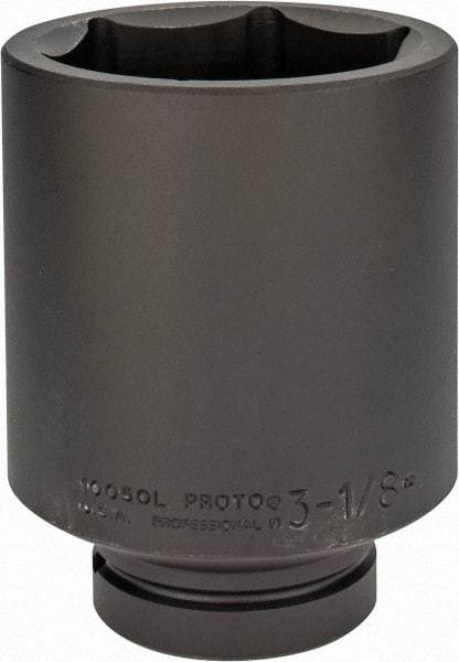 Proto - 1" Drive 3-1/8" Deep Impact Socket - 6 Points, 5-1/2" OAL - Makers Industrial Supply