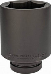 Proto - 1" Drive 3-1/8" Deep Impact Socket - 6 Points, 5-1/2" OAL - Makers Industrial Supply