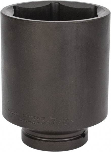 Proto - 1" Drive 3-7/8" Deep Impact Socket - 6 Points, 6-3/8" OAL - Makers Industrial Supply