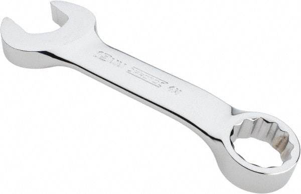 Proto - 19mm 12 Point Offset Combination Wrench - 15° Offset Angle, 6-15/64" OAL, Steel, Chrome Finish - Makers Industrial Supply