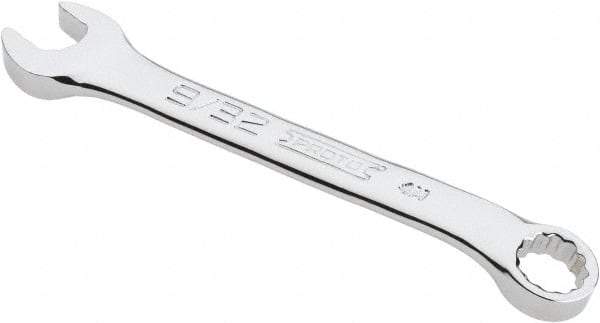 Proto - 9/32" 12 Point Offset Combination Wrench - 15° Offset Angle, 3-25/64" OAL, Steel, Chrome Finish - Makers Industrial Supply