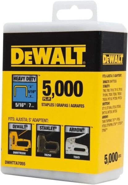 DeWALT - 5/16" Wide Steel Heavy Duty Staples - 5/16" Leg Length - Makers Industrial Supply