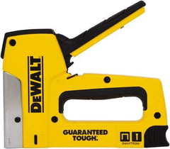 DeWALT - Manual Staple Gun - 1/4, 5/16, 3/8, 1/2, 9/16" Staples, Yellow & Black, Aluminum - Makers Industrial Supply