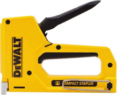 DeWALT - Manual Staple Gun - 1/4, 5/16, 3/8, 1/2" Staples, Yellow & Black, Aluminum - Makers Industrial Supply