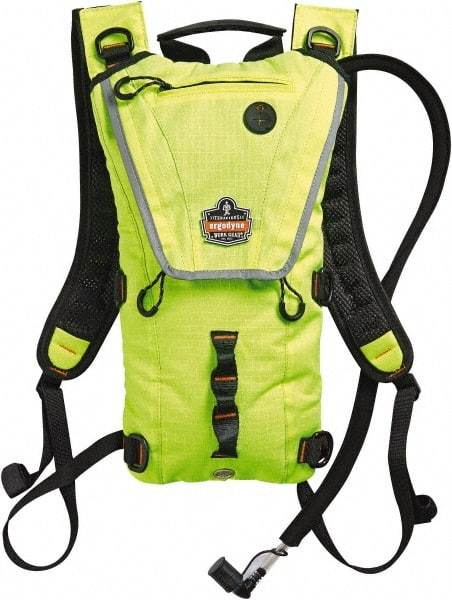 Ergodyne - Premium Low Profile Lime Hydration Backpack - 17 Inch Long x 10-1/2 Inch Wide x 2-1/2 Inch Deep, 70 Ounce Reservoir Capacity - Makers Industrial Supply