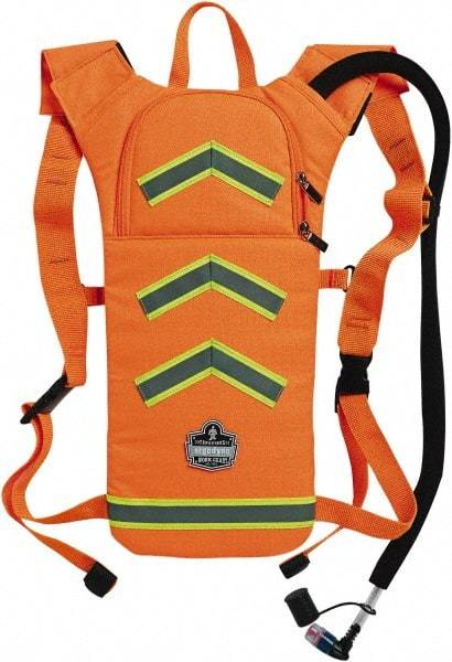 Ergodyne - Low Profile Orange Hydration Backpack - 17 Inch Long x 10-1/2 Inch Wide x 1-1/2 Inch Deep, 70 Ounce Reservoir Capacity - Makers Industrial Supply