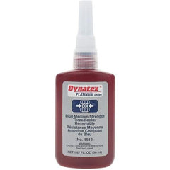 Made in USA - 50 mL Bottle, Blue, Medium Strength Liquid Threadlocker - Makers Industrial Supply