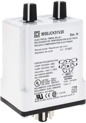 Square D - DPDT Time Delay Relay - 10 Contact Amp, 110 VDC & 120 VAC - Makers Industrial Supply