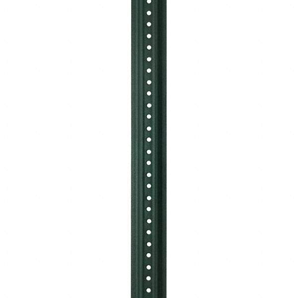 Nucor - 12' High, Powder Coated Traffic Sign Post - Steel, 3/8" Hole Diam, Green - Makers Industrial Supply