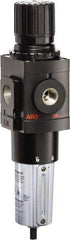 ARO/Ingersoll-Rand - 1" NPT Port Heavy Duty 1 Piece Filter/Regulator FRL Unit - Metal Bowl, 250 SCFM, 250 Max psi, 13.642" High x 4.091" Long, Manual Drain - Makers Industrial Supply