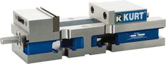 Kurt - 4" Jaw Width, 6" Jaw Opening Capacity, Horizontal Stationary Machine Vise - Reverse Manual Operation, 7,500 Lb Capacity, 1 Station, 13.985" Long x 3.4900" High x 1-15/64" Deep, 1.235" Jaw Height, Ductile Iron - Makers Industrial Supply