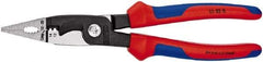 Knipex - 12 AWG to 14 AWG Stripping, 20 AWG Crimping, 19/32" Cutting Capacity Wire Stripper/Crimper - 8" OAL, Comfort Grip Handle - Makers Industrial Supply