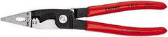 Knipex - 12 AWG to 14 AWG Stripping, 20 AWG Crimping, 19/32" Cutting Capacity Wire Stripper/Crimper - 8" OAL, Plastic Dipped Handle - Makers Industrial Supply