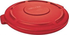 Rubbermaid - Round Lid for Use with 20 Gal Round Trash Cans - Red, Polyethylene, For Brute Trash Cans - Makers Industrial Supply