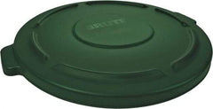 Rubbermaid - Round Lid for Use with 44 Gal Trash Cans - Green, Plastic, For 2641 & 2643 Brute Trash Cans - Makers Industrial Supply