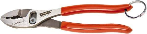 Proto - 6-1/2" OAL, 1-27/64" Jaw Length, 1-1/4" Jaw Width, Tethered, Slip Joint Pliers - 2 Positions, Slip Joint Head, Slip Joint Plier Tool - Makers Industrial Supply